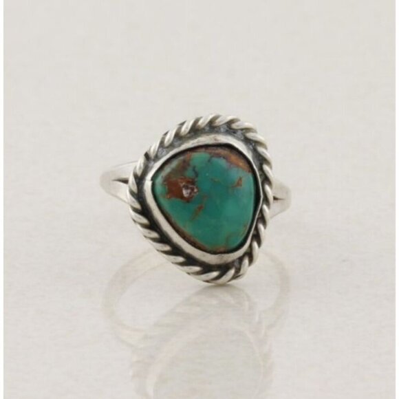 Unbranded Jewelry - Sterling Silver Green Turquoise Ring Size 6